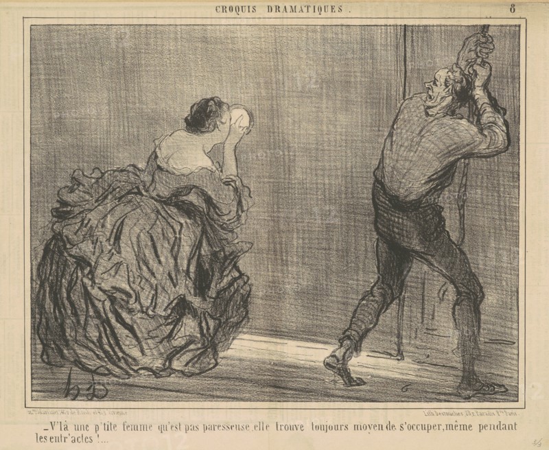 V'la une p'tite femme qu'est pas paresseuse ..., 19th century. Creator: Honore Daumier.