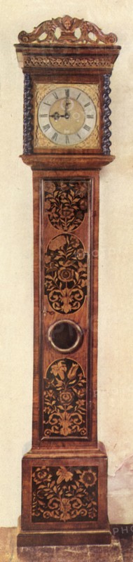 'Early Long-Case Clocks - Ten-inch dial, striking and alarum clock in marqueterie case', 1947. Creator: Unknown.