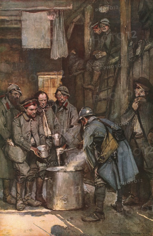 ''Prisonniers allemands a Souville', 1916 (1924) Creator: Francois Flameng.
