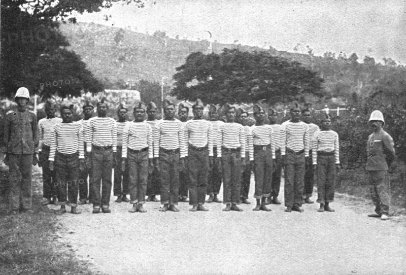 'Nos recrues de trois parties du monde; En Oceanie: les premiers tirailleurs indigenes... 1916 (1924 Creator: Unknown.