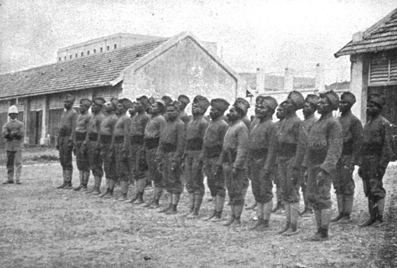 'Nos recrues de trois parties du monde; En Oceanie: les premiers tirailleurs indigenes..., 1916(1924 Creator: Unknown.