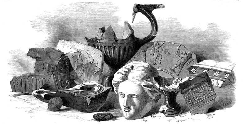 Antiquities found near Head-Quarters, before Sebastopol, 1856.  Creator: Edward Alfred Goodall.