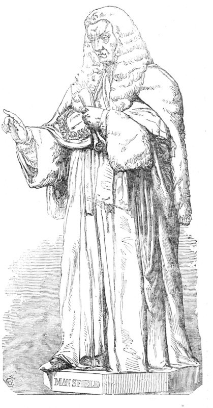 Statue of Lord Mansfield, by E. H. Bailery, R.A., 1856.  Creator: Unknown.