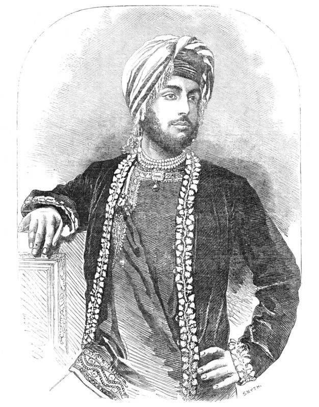 Dhuleep Sing - from a collodion by O. G. Rejlander, Wolverhampton, 1856.  Creator: Smyth.