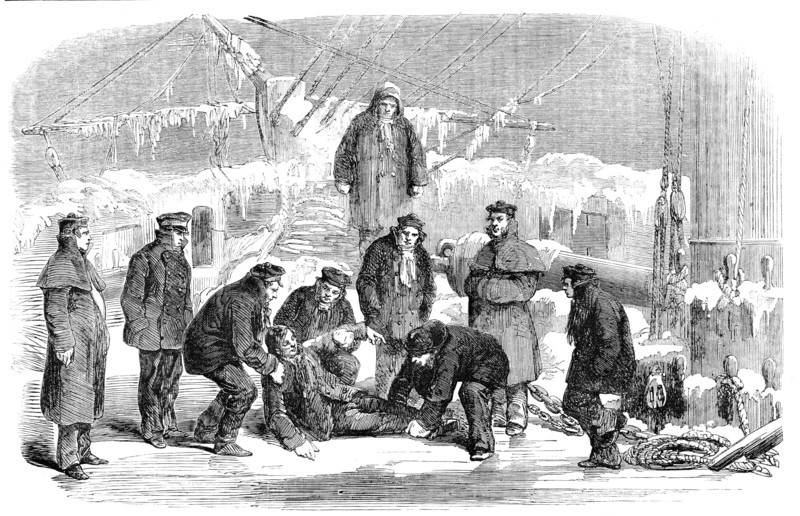 Incident on board "The Cruiser", in the Gulf of Riga, 1856.  Creator: Unknown.