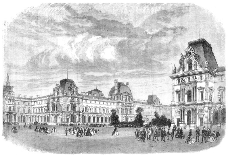 New Court of the Louvre, Paris, 1856.  Creator: Unknown.