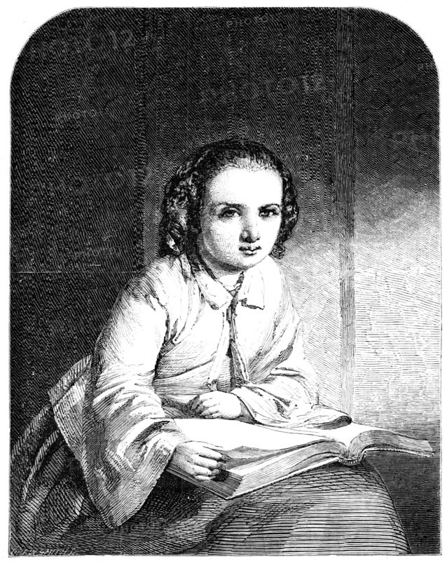 Little Gretchen - painted by M. Le Jeune, 1856.  Creator: Harvey Orrin Smith.
