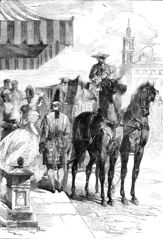 The London Season - Going to the Drawingroom, 1856.  Creator: Edmund Morin.