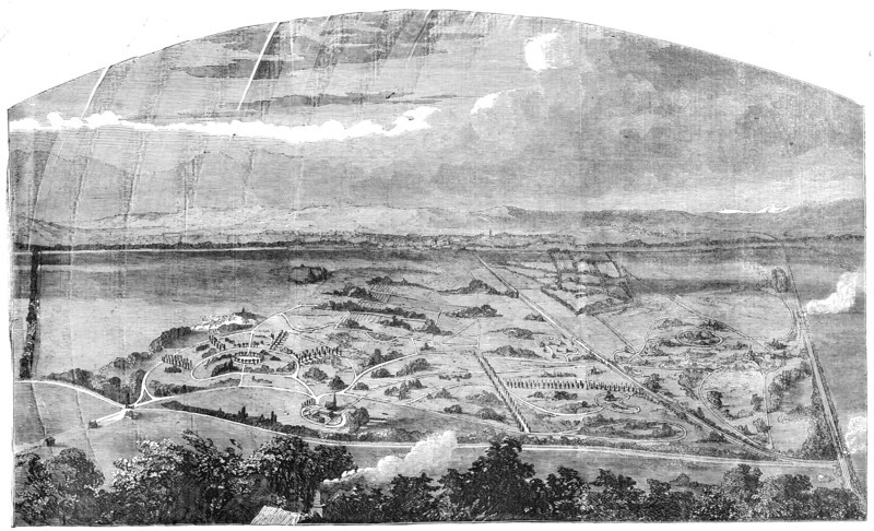 Great Cemetery at Woking - general view, 1856.  Creator: Unknown.