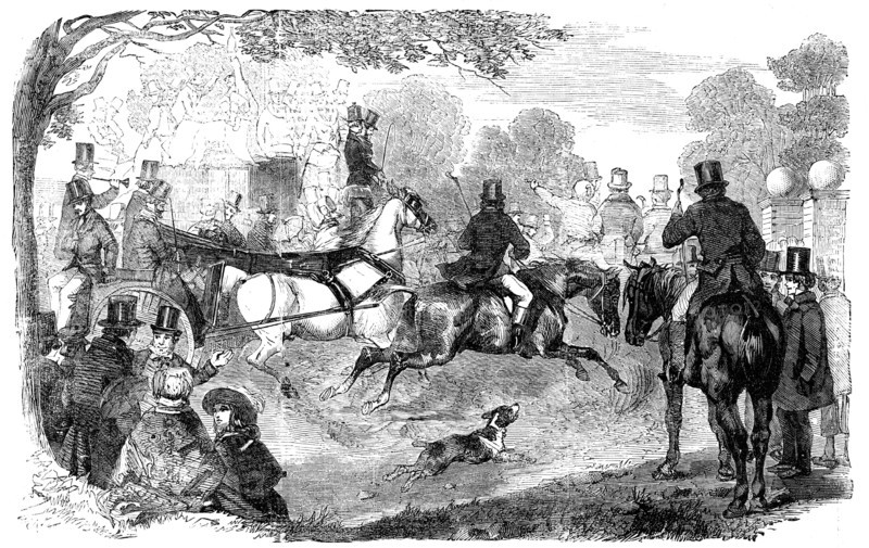 Epsom Races: "Going to the Derby", 1856.  Creator: Unknown.