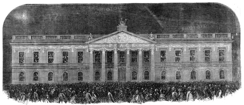 The Peace Illuminations - The East India House, 1856.  Creator: Unknown.