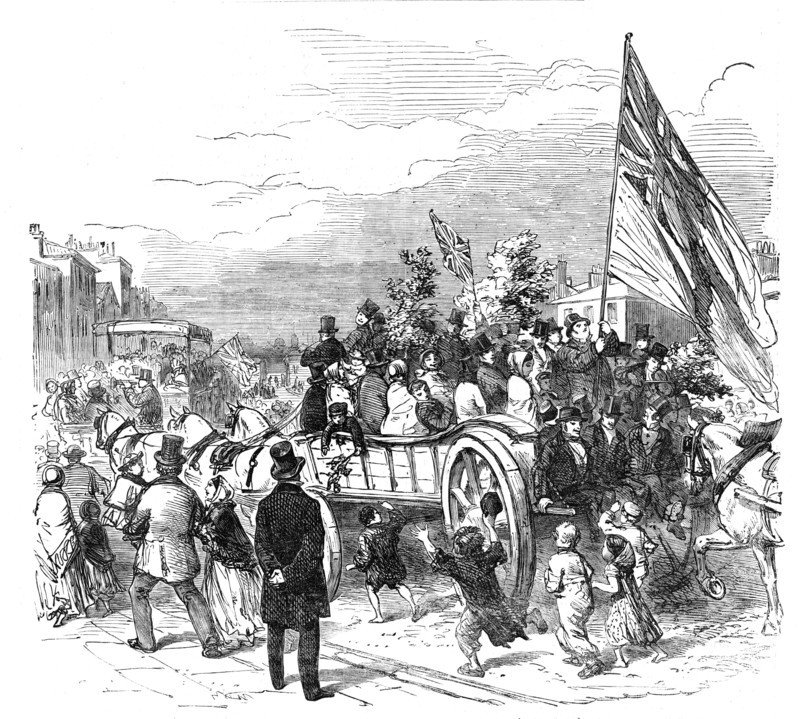 The Peace Commemoration - Country Visitors at the Illumination, 1856.  Creator: Unknown.