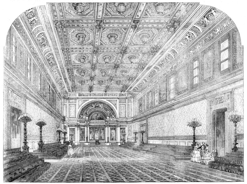 The New State Ball-Room at Buckingham Palace, 1856.  Creator: Unknown.