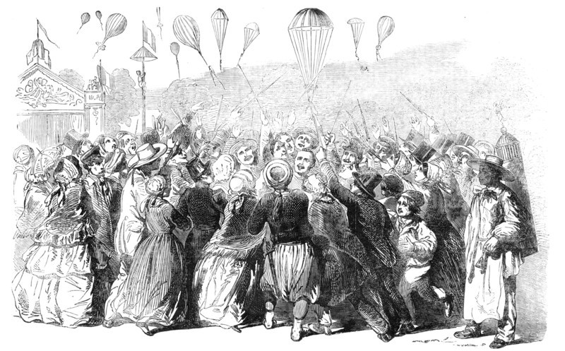 Shower of Bon-Bons on the Esplanade of the Invalides, 1856.  Creator: Unknown.