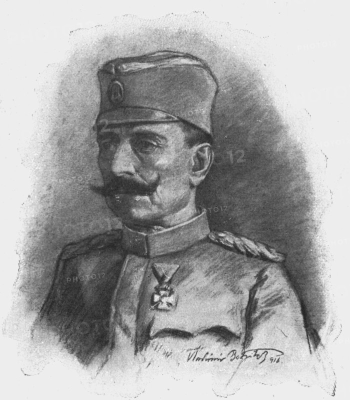 'Le general Petar Bolovitch, successeur du voivode Putni', 1916. Creator: Vladimir Betzitch.