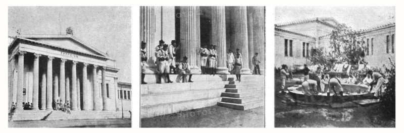 'Les evenements de Grece; A Athens: les marins francais de garde au Zappeion, palais...', 1916. Creator: Unknown.