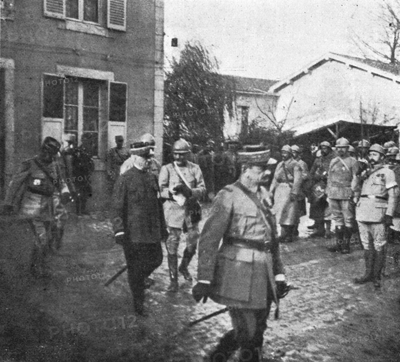 'M. Poincare a Verdun; avant la remise des decorations', 1916. Creator: Unknown.