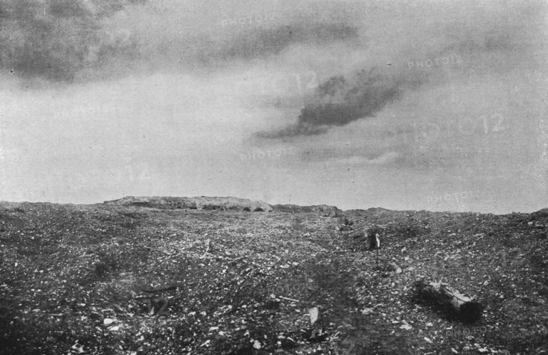 'Le Fort de Vaux, repris le 2 novembre; les abords du fort de Vaux par le Sud', 1916. Creator: Unknown.