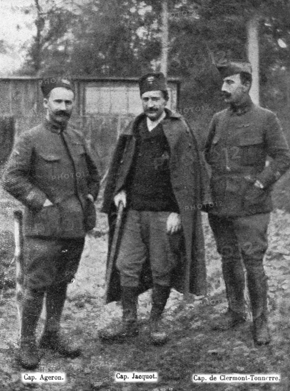 'Le trois capitaines des ravins de la Dame et de la Couleuvre', 1916. Creator: Unknown.