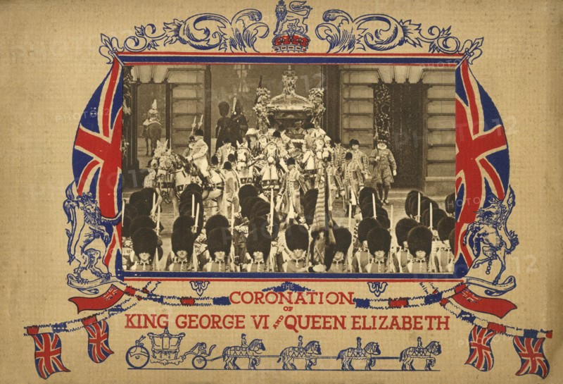 'The King and Queen Leaving Buckingham Palace', 1937. Creator: Photochrom Co Ltd of London.