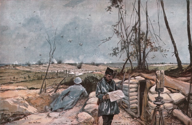 ''La Vallee de la Somme pres de Clery', 1916 (1924). Creator: Francois Flameng.