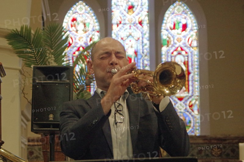 Chris Coull, Alex Bondono’s Horace Silver Sextet, Jazz at St Andrews Church, Hove, July 2022. Creator: Brian O'Connor.