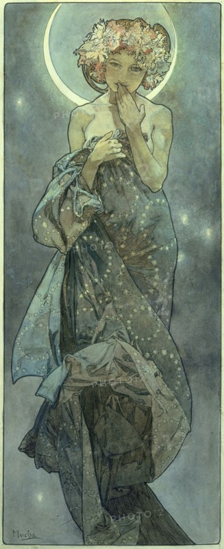 La Lune, 1902. Creator: Mucha, Alfons Marie (1860-1939).
