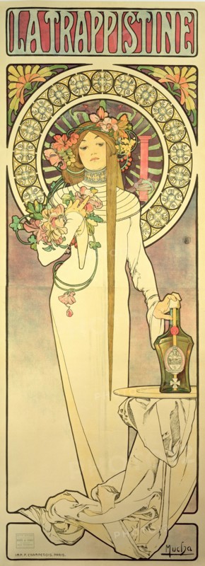Advertising Poster La Trappistine, 1897. Creator: Mucha, Alfons Marie (1860-1939).