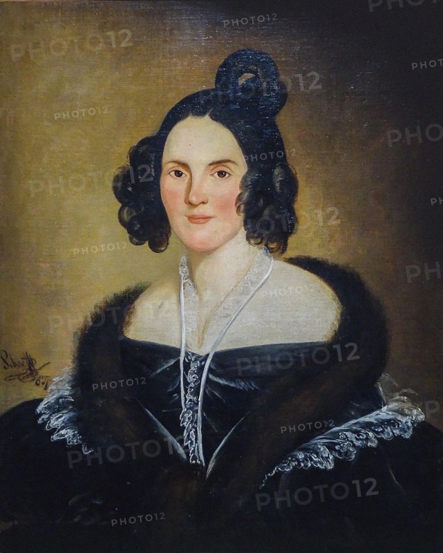 Portrait of the pianist, singer and composer Elena Asachi, née Teyber (1789-1877). Creator: Anonymous.