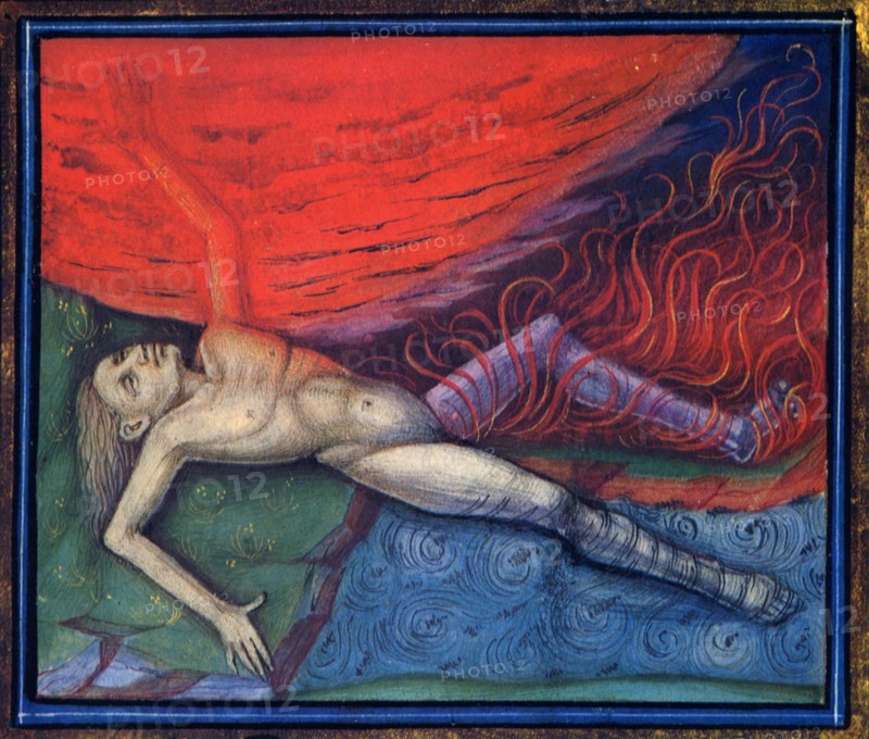 The four elements and the four humors. From Livre des propriétés des choses by Barthélemy l'Anglais, Creator: Anonymous.