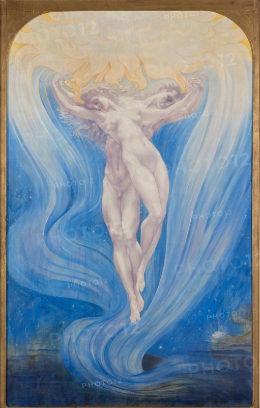 L'amour des âmes, 1900. Creator: Delville, Jean (1867-1953).