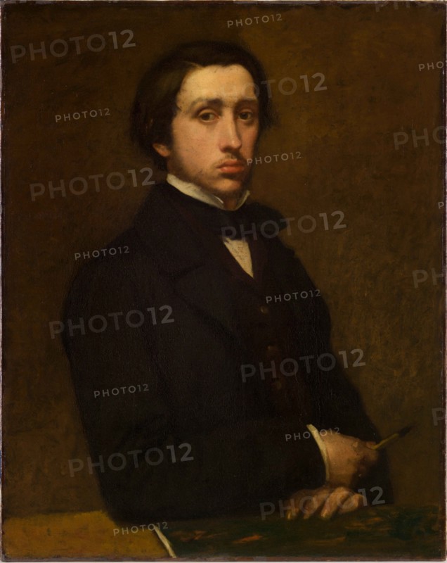 Self-portrait, 1855. Creator: Degas, Edgar (1834-1917).