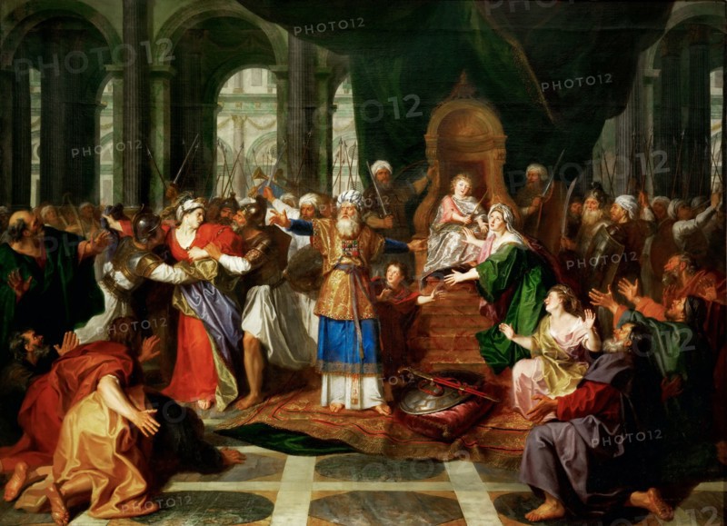 Athalie chassée du temple (Athaliah Expelled from the Temple), before 1697. Creator: Coypel, Antoine (1661-1722).