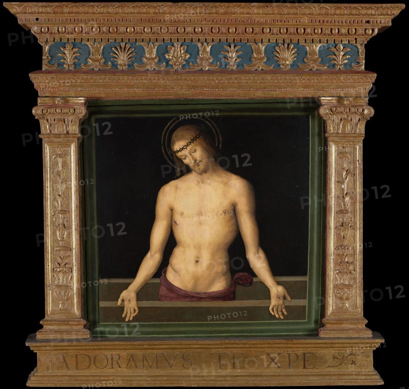 Pala dei Decemviri: The Man of Sorrows, 1495-1496. Creator: Perugino (ca. 1450-1523).