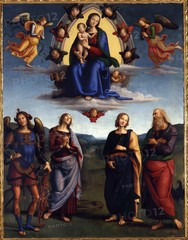 Madonna in Glory with Saints (Pala Scarani), c. 1500. Creator: Perugino (ca. 1450-1523).