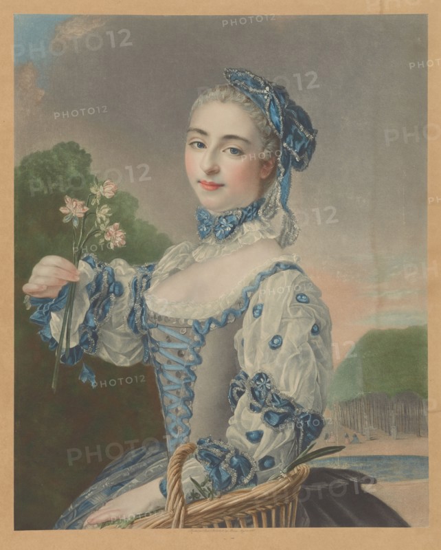Portrait of Marie Anne de Cupis de Camargo (1710-1770), c. 1745. Creator: Nattier, Jean-Marc (1685-1766).