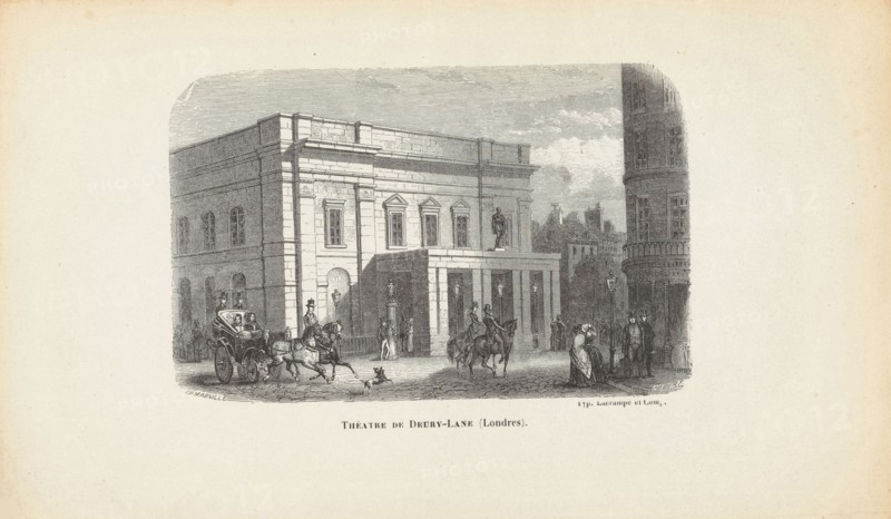 Theatre Royal Drury Lane, London, Mid of the 19th century. Creator: Marville, Charles (1813-1879).