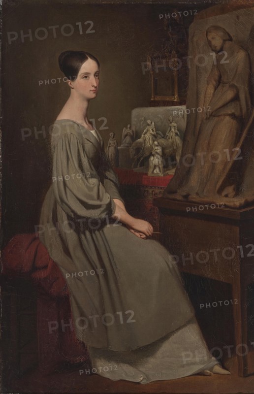 Portrait of Marie d'Orléans, duchess of Württemberg (1813-1839), 1839. Creator: Scheffer, Ary (1795-1858).