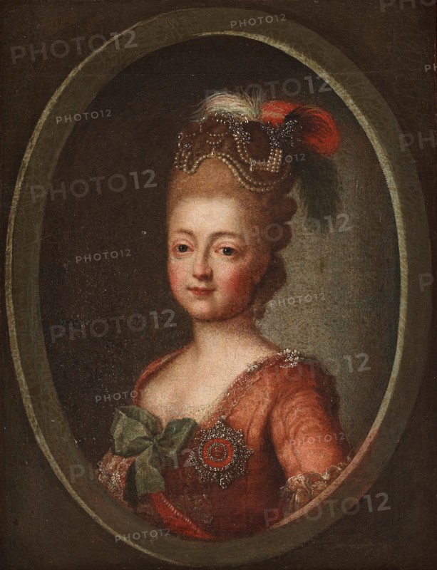 Portrait of Duchess Maria Feodorovna (Sophie Dorothea of Württemberg) (1759-1828). Creator: Roslin, Alexander, (Studio of)  .