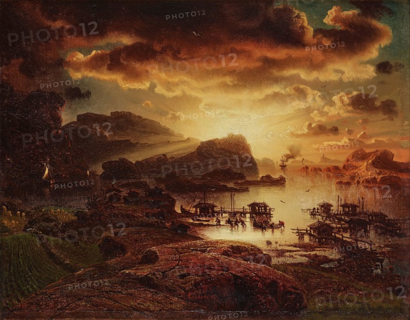 Sunset, 1851. Creator: Larsson, Marcus (1825-1864).