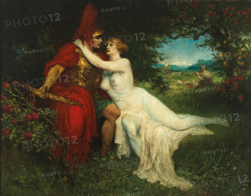 Tannhäuser and Venus in the Venusberg. Creator: Leeke, Ferdinand (1859-1937).