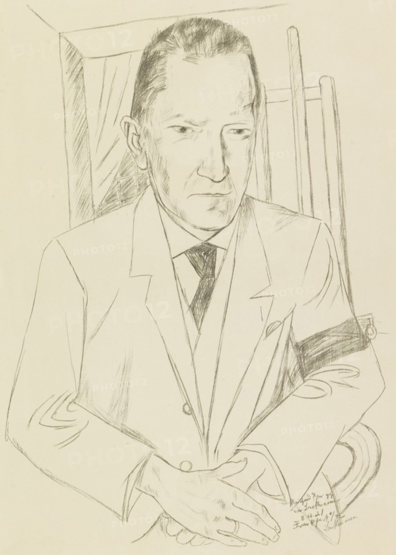 Portrait of Reinhard Piper (1879-1953) , 1921. Creator: Beckmann, Max (1884-1950).