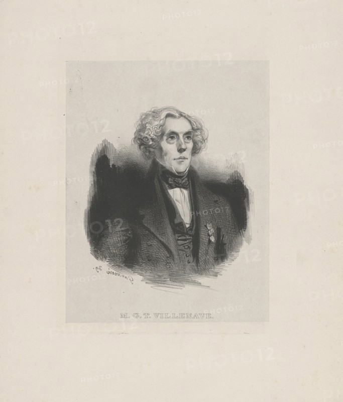 Portrait of Mathieu Guillaume Thérèse Villenave (1762-1846) , 1839. Creator: Gavarni, Paul (1804-1866).