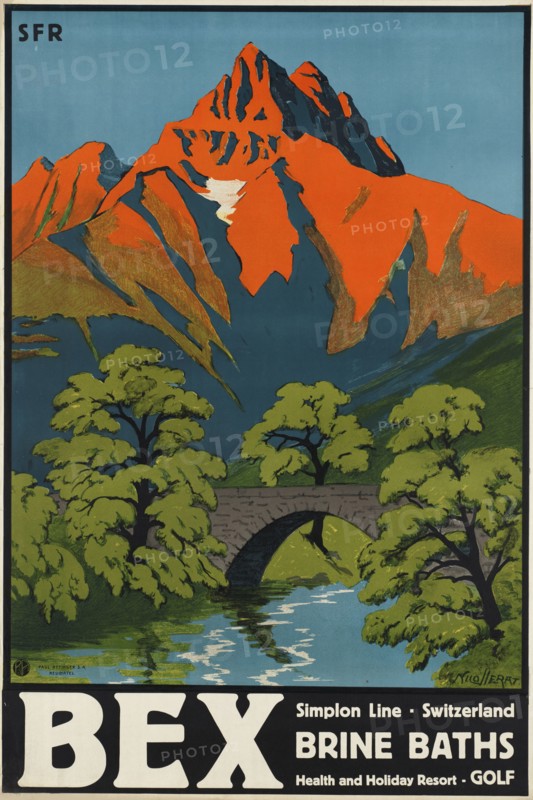 Bex brine baths. Simplon Line, 1930. Creator: Nicollerat, Aimé-Félix (1876-1946).