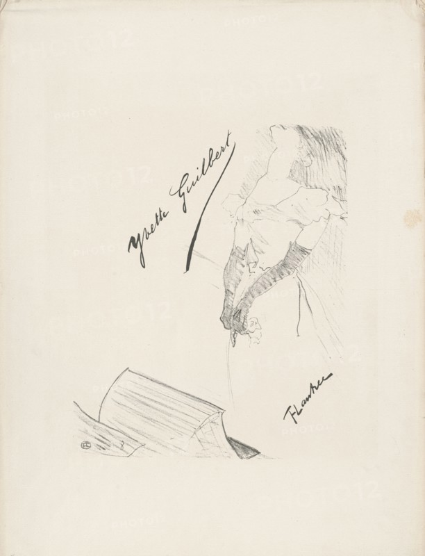 Frontispiece for the "Yvette Guilbert" Album, 1898. Creator: Toulouse-Lautrec, Henri, de (1864-1901).