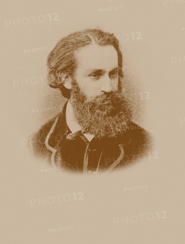 Portrait of the cellist and composer Karl Yulievich Davidov (1838-1889), 1870s. Creator: Anonymous.