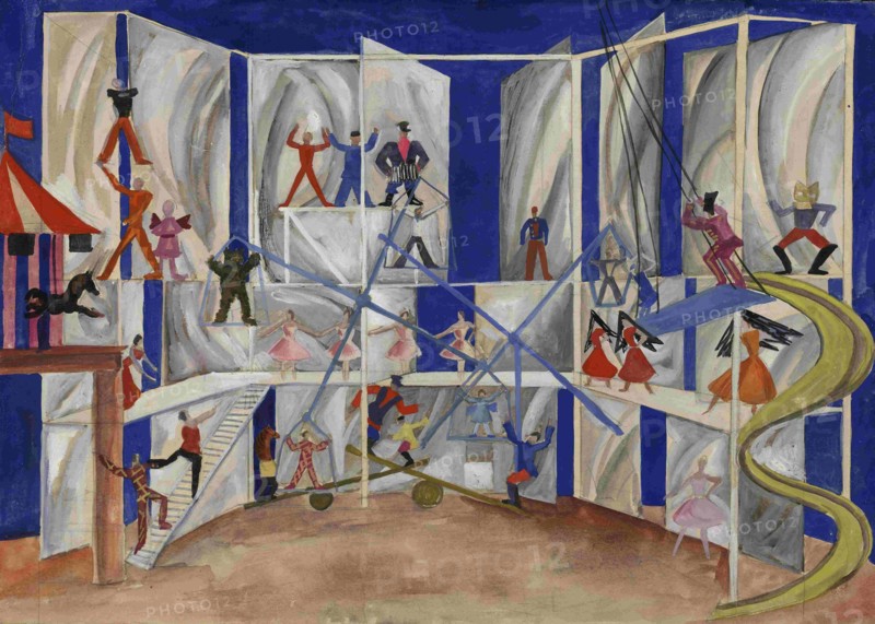 Stage design for the ballet The Nutcracker by P. Tchaykovsky, 1929. Creator: Dmitriyev, Vladimir Vladimirovich (1900-1948).