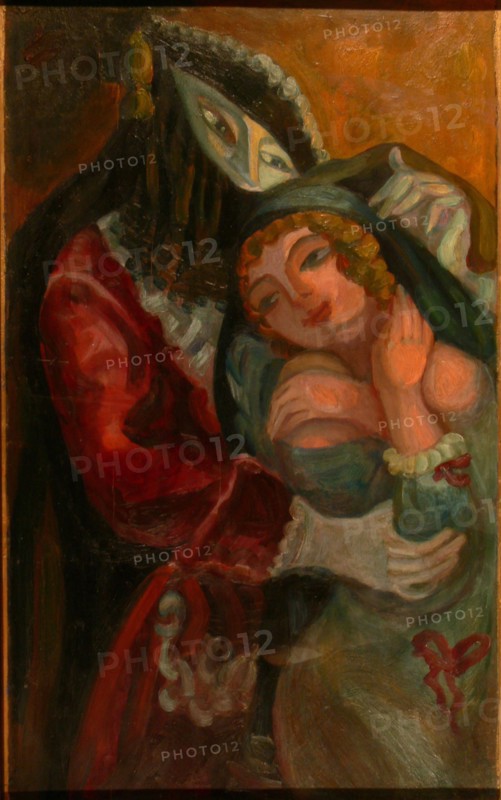 Wall painting from the Cabaret "The comedian's rest home" , 1916. Creator: Sudeykin, Sergei Yurievich (1882-1946).