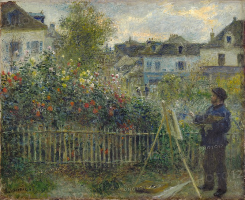 Claude Monet Painting in His Garden at Argenteuil, 1873. Creator: Renoir, Pierre Auguste (1841-1919).