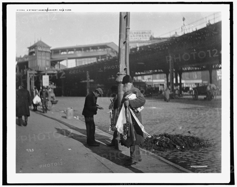 A street haberdashery, New York, c1900. Creator: Byron Company.